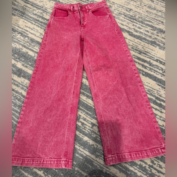 GAP Bright Pink Flare Jeans- Ankle length - Picture 1 of 4